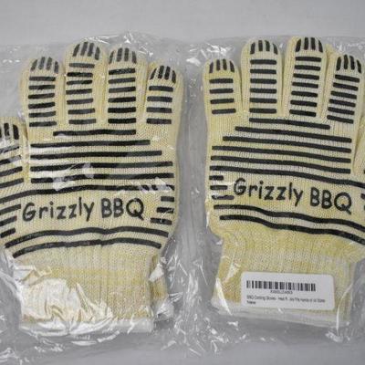 Quantity 2 Pair of Grizzly BBQ Cooking Gloves - New