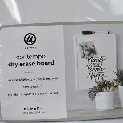 5x Dry Erase Boards, Magnetic. 8.5x11