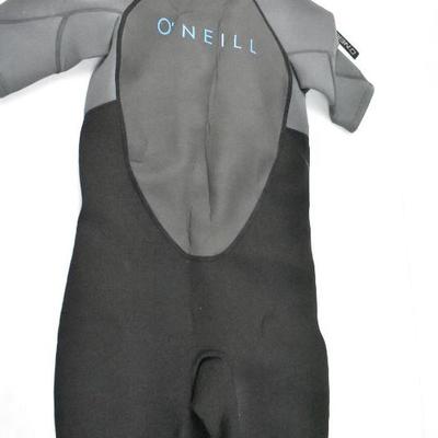 O'Neill Youth Reactor-2 2mm BZ S/S Spring Wetsuit, Black/Gray, SIze 14 - New