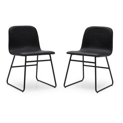 Set of 2 Black Industrial Dax Dining Chair, MoDRN - New