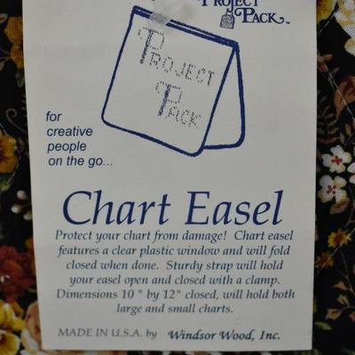 2 Project Pack Chart Easels: Black Floral & Red Floral  - New