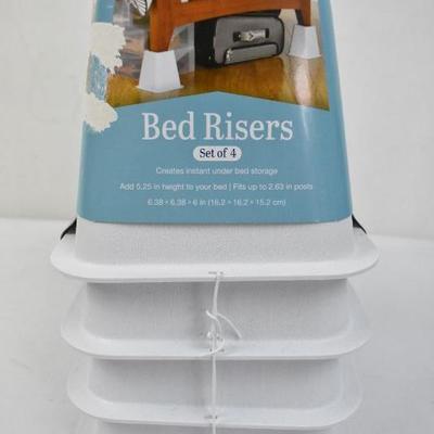 Whitmor Bed Risers, Set of 4 - New