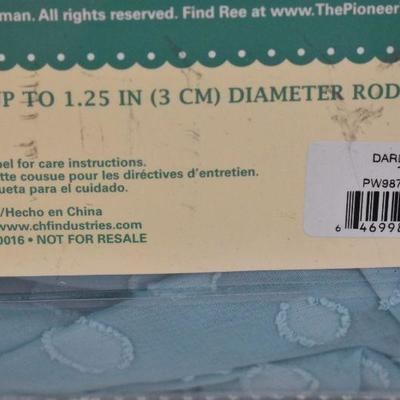 Curtain Panel by The Pioneer Woman One Tie Tab Darling Dot Teal 50