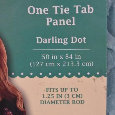 Curtain Panel by The Pioneer Woman One Tie Tab Darling Dot Teal 50