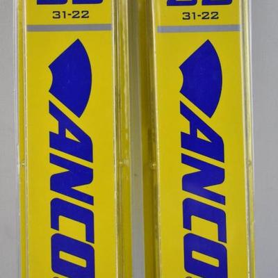 Quantity 2 ANCO 31-Series 31-22 Wiper Blade - 22