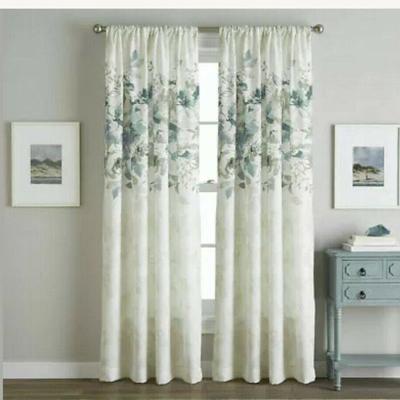 Curtain Panel by Window Curtains: 1 Panel Watercolor Floral 50