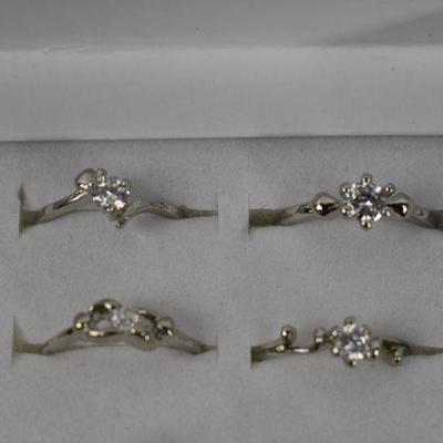 Quantity 10 Different Costume Jewelry Rings Size 5