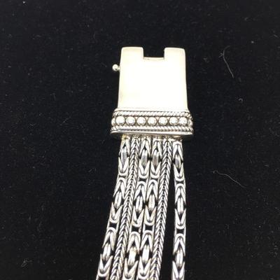 Lot 141 - Sterling Silver Chains Bracelet 
