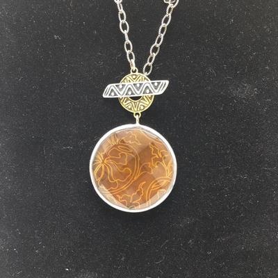 Lot 142 - Amber Waves Pendant Necklace and Bracelet