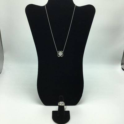 Lot 144 - Sterling Silver & Cubic Zirconia Set