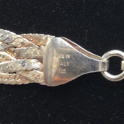 Lot 148 - Sterling Silver Bracelets & Necklace 