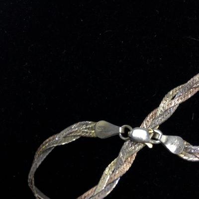 Lot 148 - Sterling Silver Bracelets & Necklace 