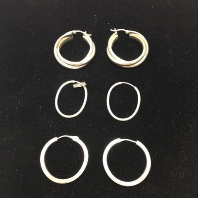 Lot 152 - Trio of Sterling Silver Earrings 