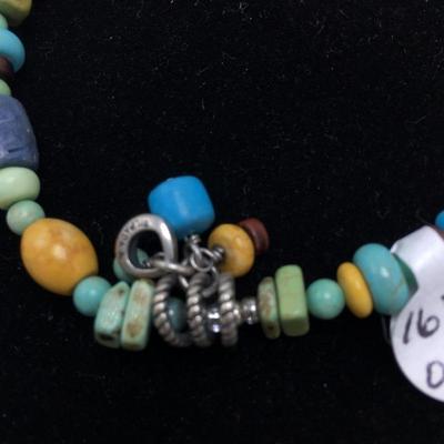 Lot 153 - Sterling Silver, Howlite, Sponge Coral Necklace & Bracelet