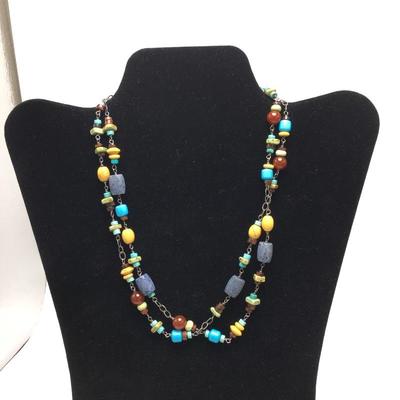 Lot 153 - Sterling Silver, Howlite, Sponge Coral Necklace & Bracelet