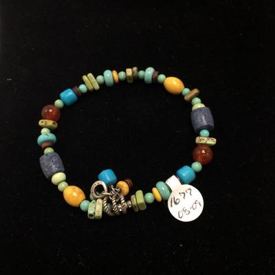 Lot 153 - Sterling Silver, Howlite, Sponge Coral Necklace & Bracelet