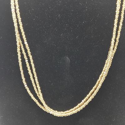 Lot 155 - Bronze Metallic Glass and Sterling Silver Bead Necklace & More