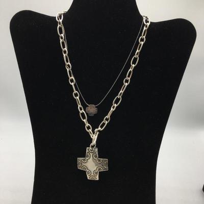 Lot 161 - Virtuosity Necklace & Hammered Sterling Silver Necklace 