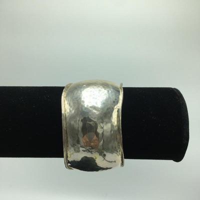 Lot 165 - Sterling Silver Cuff Bracelet & Ring 