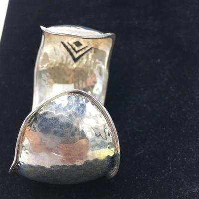 Lot 165 - Sterling Silver Cuff Bracelet & Ring 