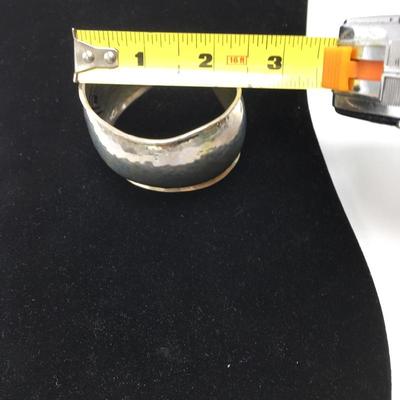 Lot 165 - Sterling Silver Cuff Bracelet & Ring 