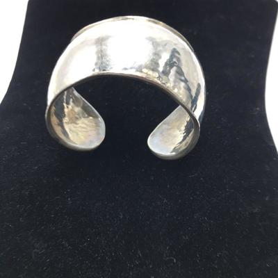 Lot 165 - Sterling Silver Cuff Bracelet & Ring 