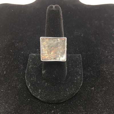 Lot 165 - Sterling Silver Cuff Bracelet & Ring 