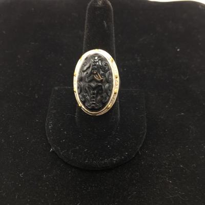 Lot 167 - Pair of Bold Rings Size 9/9.5