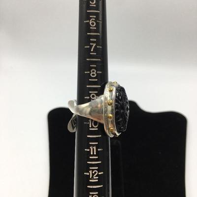 Lot 167 - Pair of Bold Rings Size 9/9.5