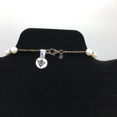 Lot 168 - Pearl, Brass & Brown Lip Shell Necklace & More