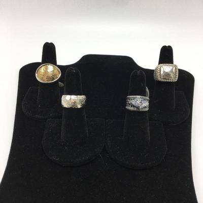 Lot 172 - Four Sterling Silver Rings Size 7
