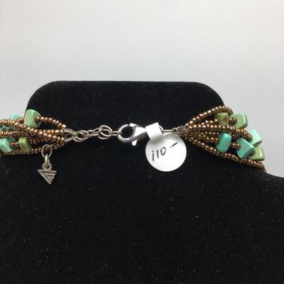 Lot 174 - Howlite Necklace & Turquoise Ring