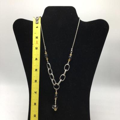 Lot 180 - Smoky Quartz & Sterling Silver Necklace & Bracelet 