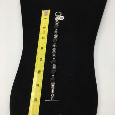 Lot 180 - Smoky Quartz & Sterling Silver Necklace & Bracelet 