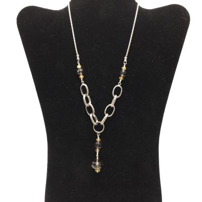 Lot 180 - Smoky Quartz & Sterling Silver Necklace & Bracelet 