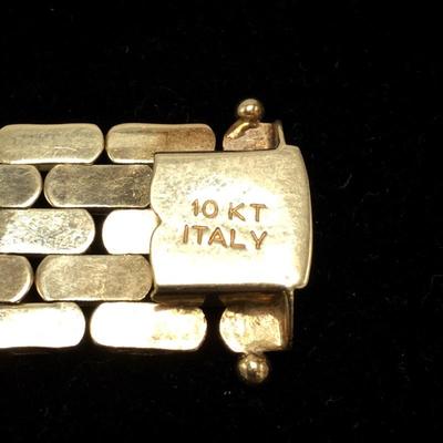 Lot 183 - Pair of 10K Gold Bracelets 