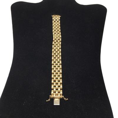 Lot 183 - Pair of 10K Gold Bracelets 