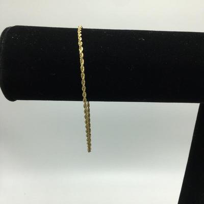 Lot 183 - Pair of 10K Gold Bracelets 