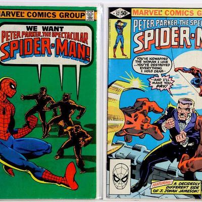 Peter Parker SPECTACULAR SPIDER-MAN #57 #59 Bronze Age 1981 Marvel Comics