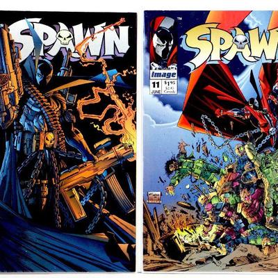 SPAWN #7 #11 Comic Books Set Todd McFarlane Cover & Art - 1993 Image Comics