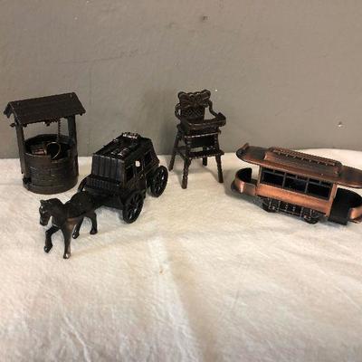 Lot#148 Lot D Wish well, Stage Coach, High Chair, Trolley Car