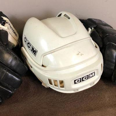 Lot#177 Hockey Gloves and Helmet 