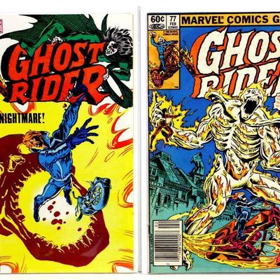 GHOST RIDER #77 #78 #79 #80 Bronze Age Comic Book Set 1982 Marvel Comics