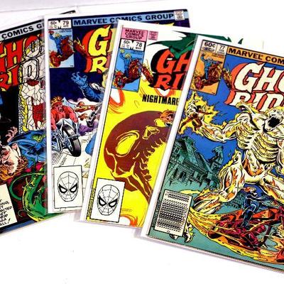 GHOST RIDER #77 #78 #79 #80 Bronze Age Comic Book Set 1982 Marvel Comics