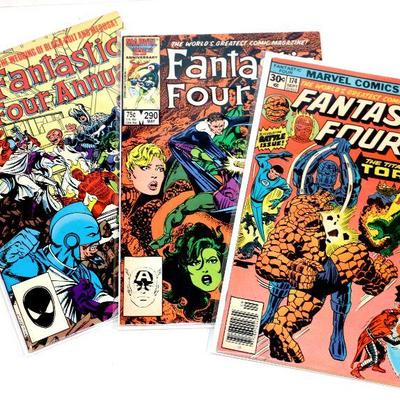 FANTASTIC FOUR #174 #290 Annual #18 Comic Book Set 1976-86 Marvel Comics