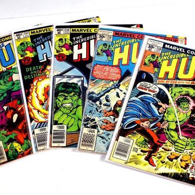 HULK #210 216 238 243 247 Bronze Age Comic Book Set 1977-80 Marvel Comics