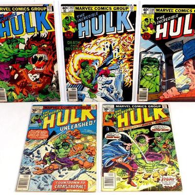 HULK #210 216 238 243 247 Bronze Age Comic Book Set 1977-80 Marvel Comics