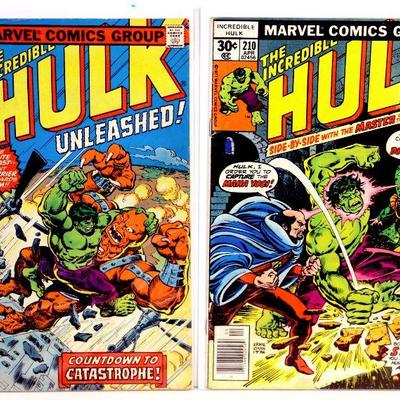 HULK #210 216 238 243 247 Bronze Age Comic Book Set 1977-80 Marvel Comics
