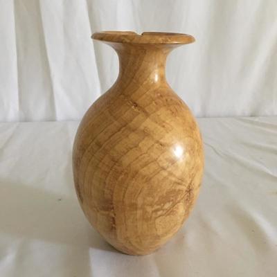 Lot 7 - Wooden Bowl & Bob Hastings Vase