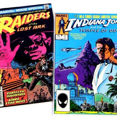 INDIANA JONES: RIDERS OF THE LOST ARK #1 TEMPLE OF DOOM #1 1980/81 Marvel Comics